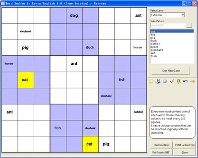 Word Sudoku to Learn English screen shot
