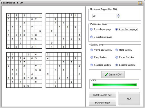 Sudoku2pdf 2.2 screenshot