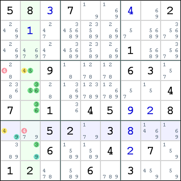 ALS-XZ, Sudoku solving technique,picture 1