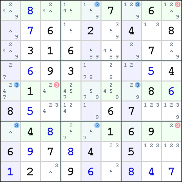 Swordfish  , Sudoku solving technique,picture 5