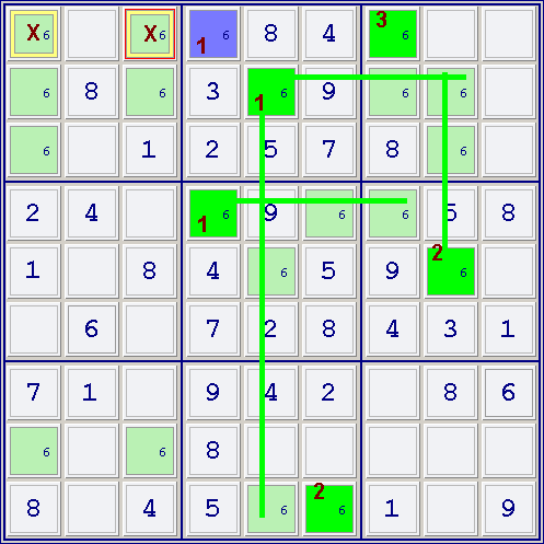X-Colors , How to solve sudoku puzzles - Solving sudoku strategy,picture 2