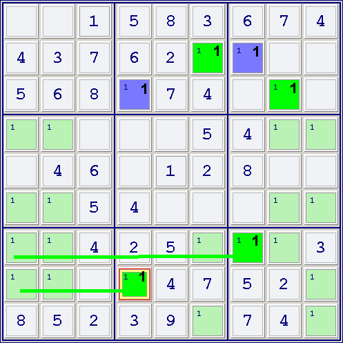 X-Colors , Sudoku solving technique,picture 6
